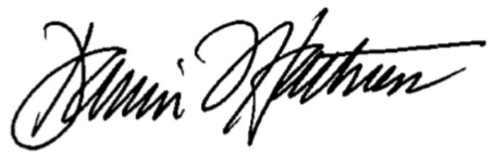 Darren Hartness, Signature